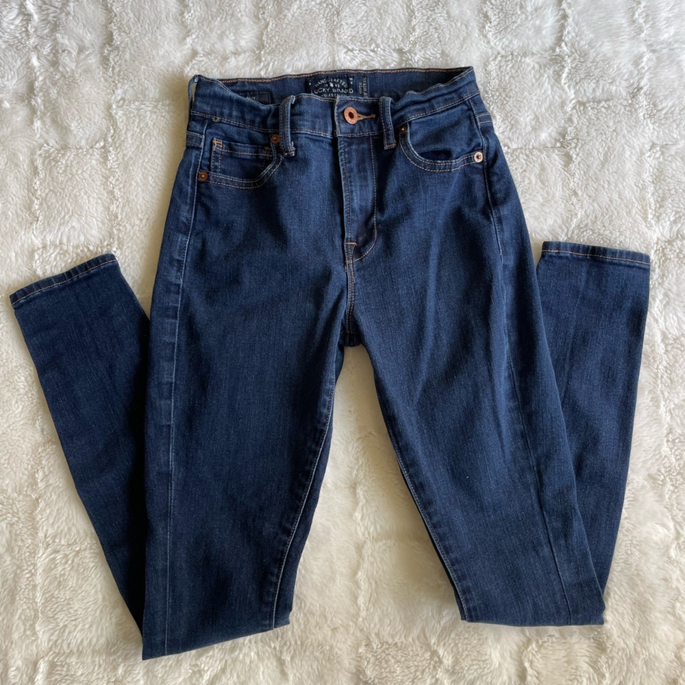Lucky brand skinny blue jeans size 00
